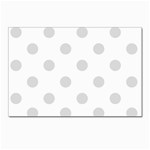 Polka Dots - Gainsboro Gray on White Postcard 4  x 6 