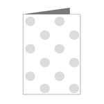 Polka Dots - Gainsboro Gray on White Mini Greeting Card