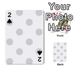 Polka Dots - Gainsboro Gray on White Playing Cards 54 Designs