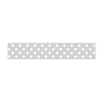 Polka Dots - White on Light Gray Flano Scarf (Mini)