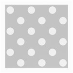 Polka Dots - White on Light Gray Medium Glasses Cloth