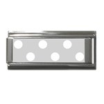 Polka Dots - White on Light Gray Superlink Italian Charm (9mm)