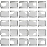 Polka Dots - White on Light Gray 9mm Italian Charm (25 pack)