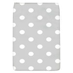 Polka Dots - White on Light Gray Removable Flap Cover (S)