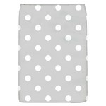 Polka Dots - White on Light Gray Removable Flap Cover (L)