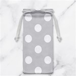 Polka Dots - White on Light Gray Jewelry Bag