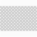 Polka Dots - White on Light Gray Collage 12  x 18 
