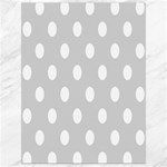 Polka Dots - White on Light Gray Canvas 18  x 24 