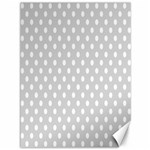 Polka Dots - White on Light Gray Canvas 36  x 48 