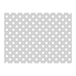 Polka Dots - White on Light Gray Double Sided Flano Blanket (Mini)