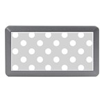 Polka Dots - White on Light Gray Memory Card Reader (Mini)