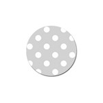 Polka Dots - White on Light Gray Golf Ball Marker (10 pack)