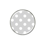 Polka Dots - White on Light Gray Hat Clip Ball Marker (10 pack)