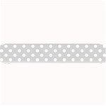 Polka Dots - White on Light Gray Small Bar Mat