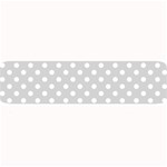 Polka Dots - White on Light Gray Medium Bar Mat