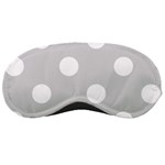 Polka Dots - White on Light Gray Sleeping Mask