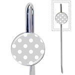 Polka Dots - White on Light Gray Book Mark