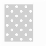 Polka Dots - White on Light Gray Small Garden Flag (Two Sides)