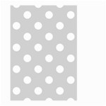 Polka Dots - White on Light Gray Large Garden Flag (Two Sides)