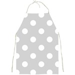 Polka Dots - White on Light Gray Full Print Apron