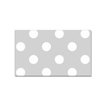 Polka Dots - White on Light Gray Sticker Rectangular (10 pack)