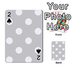 Polka Dots - White on Light Gray Playing Cards 54 Designs