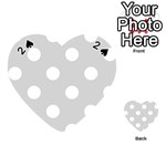 Polka Dots - White on Light Gray Playing Cards 54 (Heart)