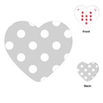 Polka Dots - White on Light Gray Playing Cards (Heart)
