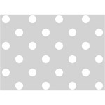 Polka Dots - White on Light Gray Birthday Cake 3D Greeting Card (7x5)