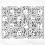 Polka Dots - White on Light Gray Jigsaw Puzzle (Rectangular)