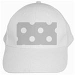 Polka Dots - White on Light Gray White Cap
