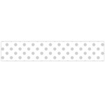 Polka Dots - Light Gray on White Flano Scarf (Large)