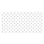 Polka Dots - Light Gray on White Satin Shawl