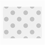 Polka Dots - Light Gray on White Small Glasses Cloth (2 Sides)