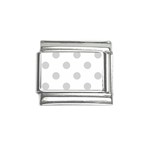 Polka Dots - Light Gray on White Italian Charm (9mm)