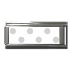 Polka Dots - Light Gray on White Superlink Italian Charm (9mm)