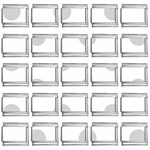 Polka Dots - Light Gray on White 9mm Italian Charm (25 pack)
