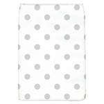 Polka Dots - Light Gray on White Removable Flap Cover (L)