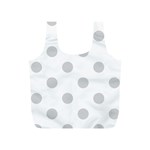 Polka Dots - Light Gray on White Full Print Recycle Bag (S)