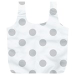 Polka Dots - Light Gray on White Full Print Recycle Bag (XL)