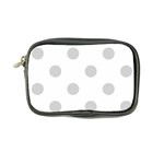 Polka Dots - Light Gray on White Coin Purse