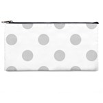 Polka Dots - Light Gray on White Pencil Case