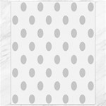 Polka Dots - Light Gray on White Canvas 11  x 14 