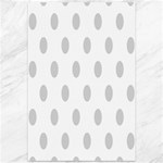 Polka Dots - Light Gray on White Canvas 12  x 18 