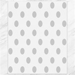 Polka Dots - Light Gray on White Canvas 16  x 20 