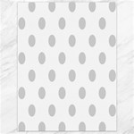 Polka Dots - Light Gray on White Canvas 18  x 24 