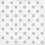 Polka Dots - Light Gray on White Canvas 20  x 20 