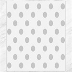 Polka Dots - Light Gray on White Canvas 20  x 24 