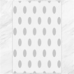 Polka Dots - Light Gray on White Canvas 20  x 30 