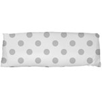 Polka Dots - Light Gray on White Body Pillow Case (Dakimakura) (One Side)